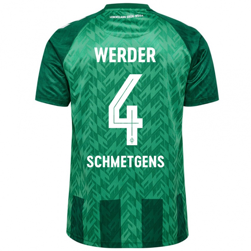 Mujer Camiseta Mick Schmetgens #4 Verde 1ª Equipación 2024/25 La Camisa México