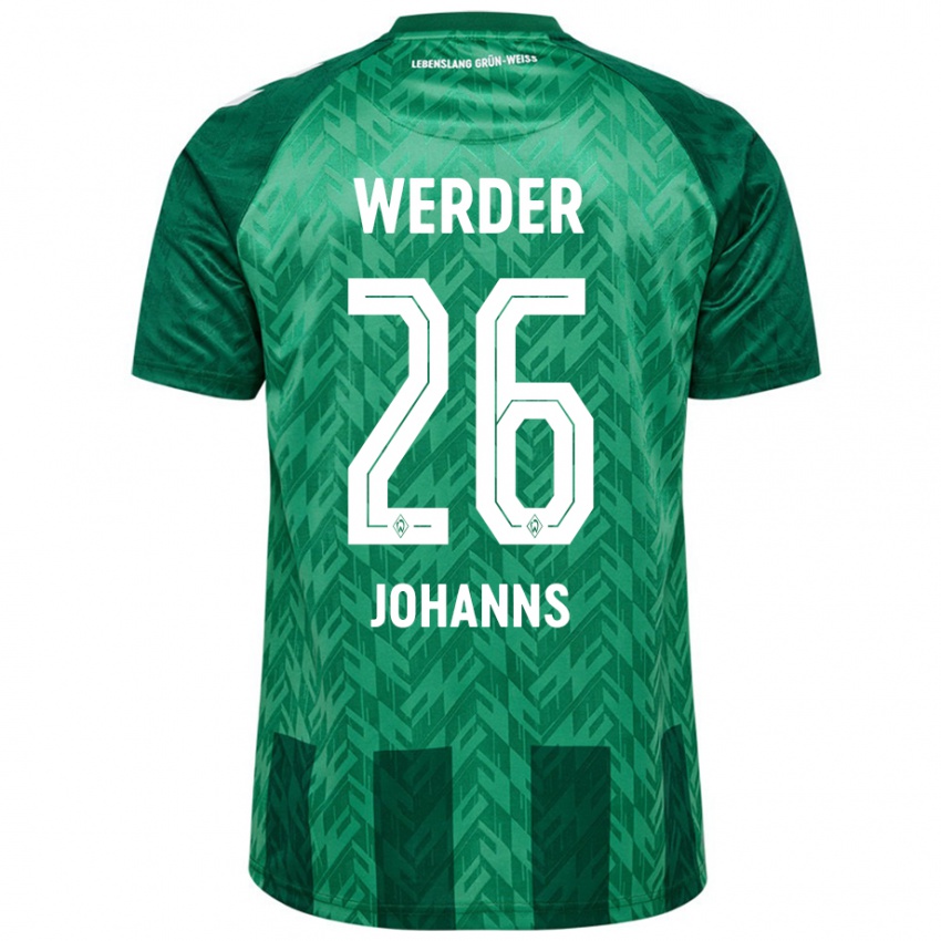 Mujer Camiseta Lennart Johanns #26 Verde 1ª Equipación 2024/25 La Camisa México