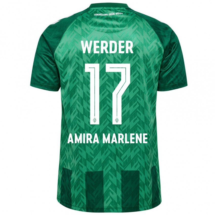 Mujer Camiseta Amira Marlene Dahl #17 Verde 1ª Equipación 2024/25 La Camisa México