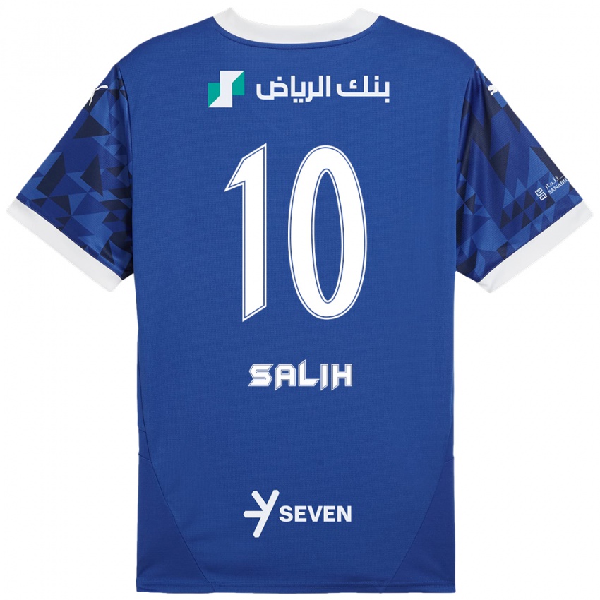 Mujer Camiseta Zakia Salih #10 Azul Oscuro Blanco 1ª Equipación 2024/25 La Camisa México