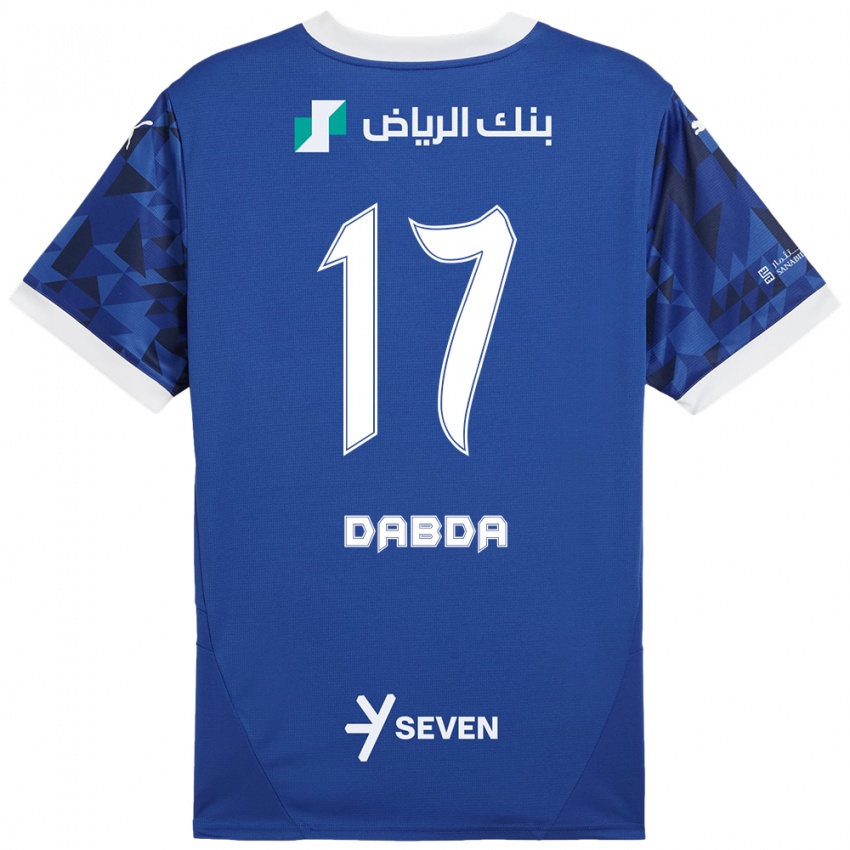 Mujer Camiseta Claudia Dabda #17 Azul Oscuro Blanco 1ª Equipación 2024/25 La Camisa México