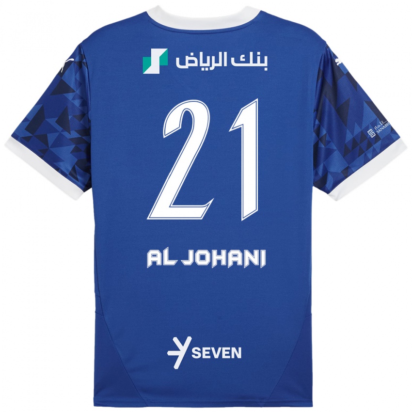 Mujer Camiseta Joury Al-Johani #21 Azul Oscuro Blanco 1ª Equipación 2024/25 La Camisa México