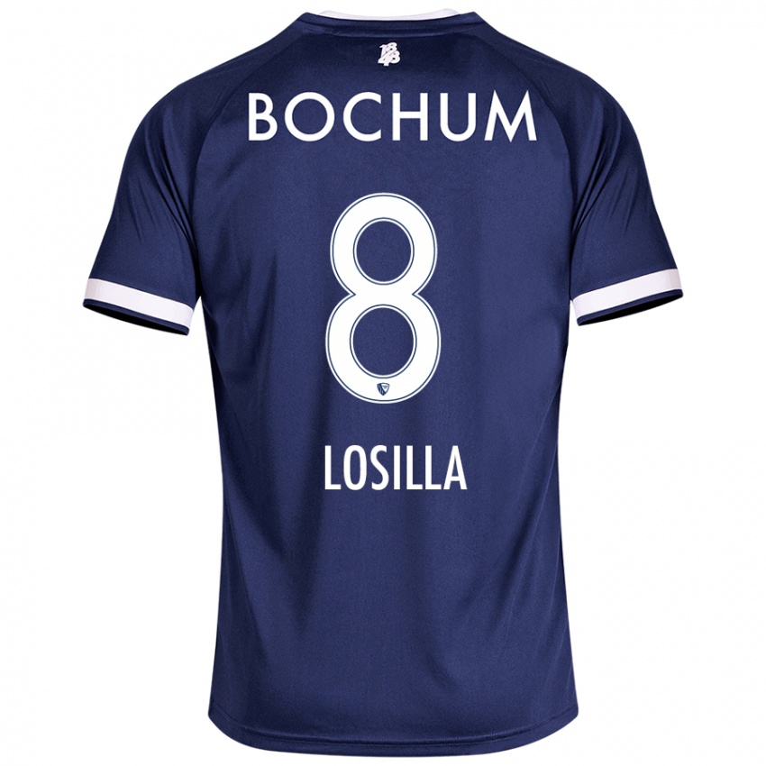 Mujer Camiseta Anthony Losilla #8 Azul Oscuro 1ª Equipación 2024/25 La Camisa México