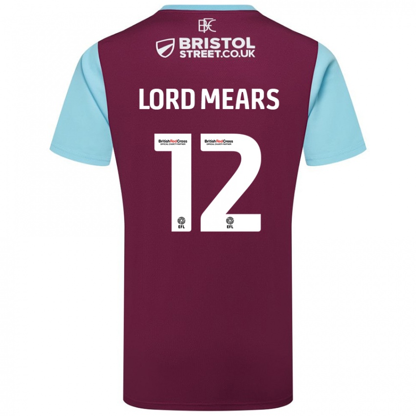 Mujer Camiseta Rhema Lord-Mears #12 Borgoña Azul Cielo 1ª Equipación 2024/25 La Camisa México