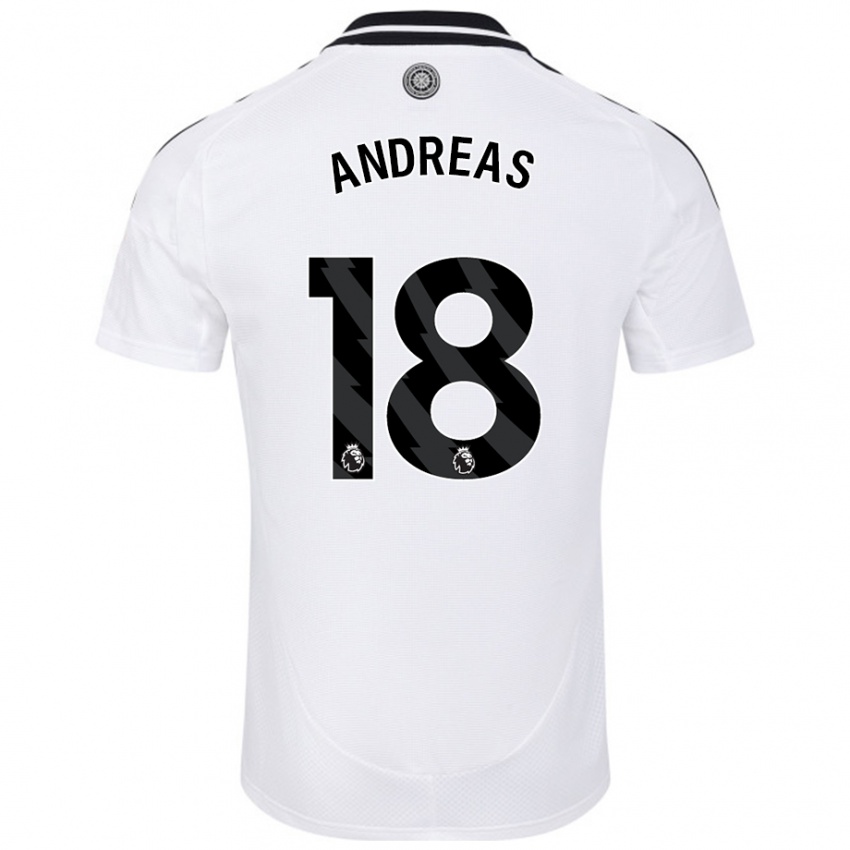 Mujer Camiseta Andreas Pereira #18 Blanco 1ª Equipación 2024/25 La Camisa México