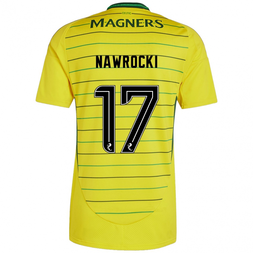 Mujer Camiseta Maik Nawrocki #17 Amarillo 2ª Equipación 2024/25 La Camisa México