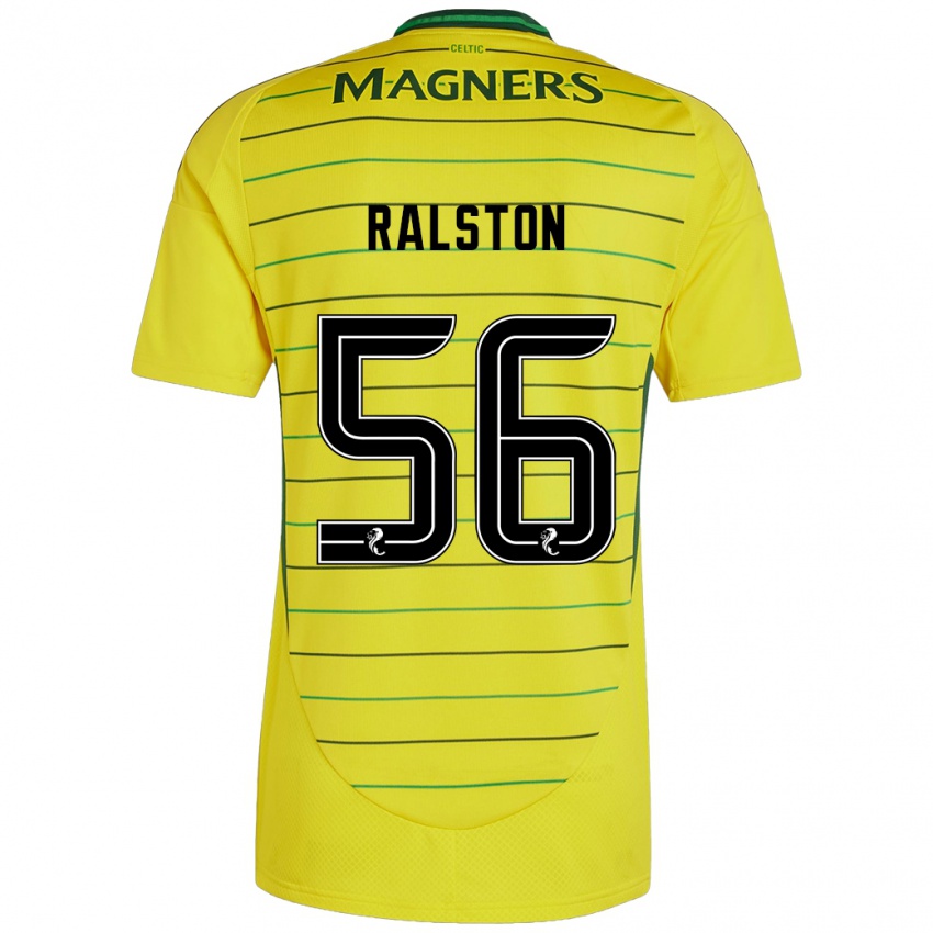 Mujer Camiseta Anthony Ralston #56 Amarillo 2ª Equipación 2024/25 La Camisa México