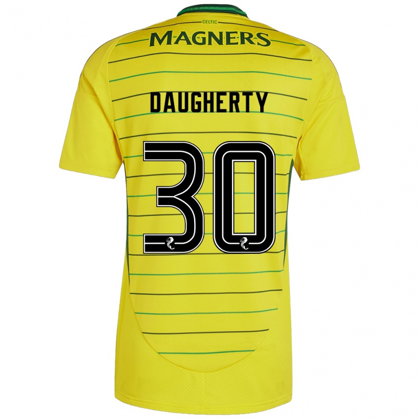 Mujer Camiseta Kelsey Daugherty #30 Amarillo 2ª Equipación 2024/25 La Camisa México