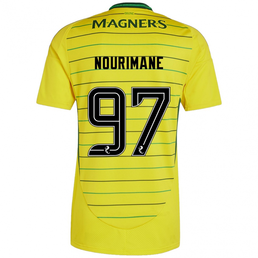 Mujer Camiseta Addi Nourimane #97 Amarillo 2ª Equipación 2024/25 La Camisa México