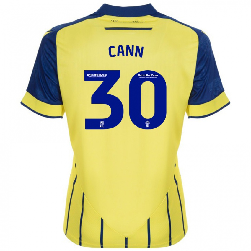 Mujer Camiseta Ted Cann #30 Amarillo Azul 2ª Equipación 2024/25 La Camisa México