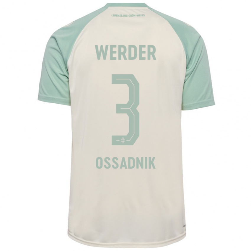 Mujer Camiseta Jannes Ossadnik #3 Blanquecino Verde Claro 2ª Equipación 2024/25 La Camisa México