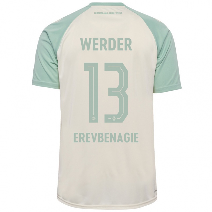 Mujer Camiseta Paul Erevbenagie #13 Blanquecino Verde Claro 2ª Equipación 2024/25 La Camisa México