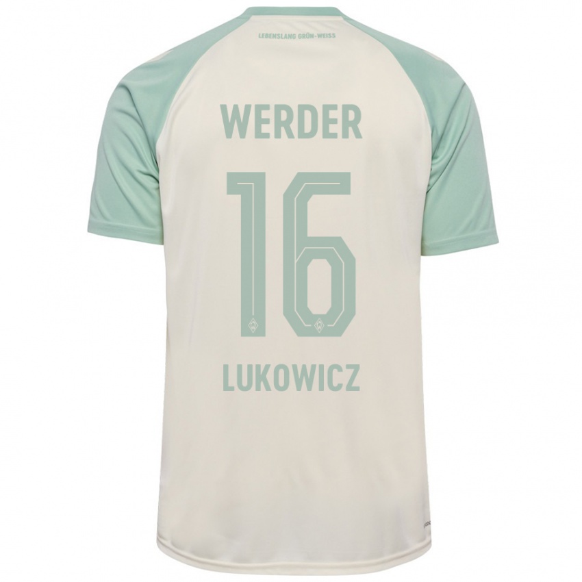 Mujer Camiseta Maik Lukowicz #16 Blanquecino Verde Claro 2ª Equipación 2024/25 La Camisa México