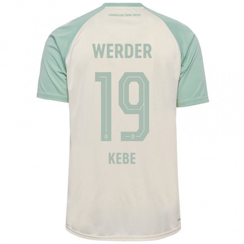 Mujer Camiseta David Kébé #19 Blanquecino Verde Claro 2ª Equipación 2024/25 La Camisa México