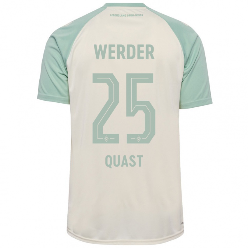 Mujer Camiseta Sönke Quast #25 Blanquecino Verde Claro 2ª Equipación 2024/25 La Camisa México