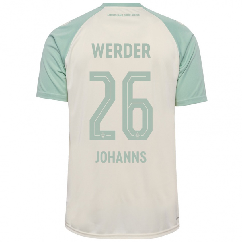 Mujer Camiseta Lennart Johanns #26 Blanquecino Verde Claro 2ª Equipación 2024/25 La Camisa México