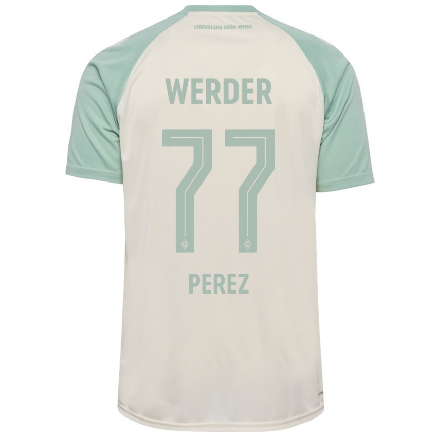 Mujer Camiseta Catalina Pérez Jaramillo #77 Blanquecino Verde Claro 2ª Equipación 2024/25 La Camisa México