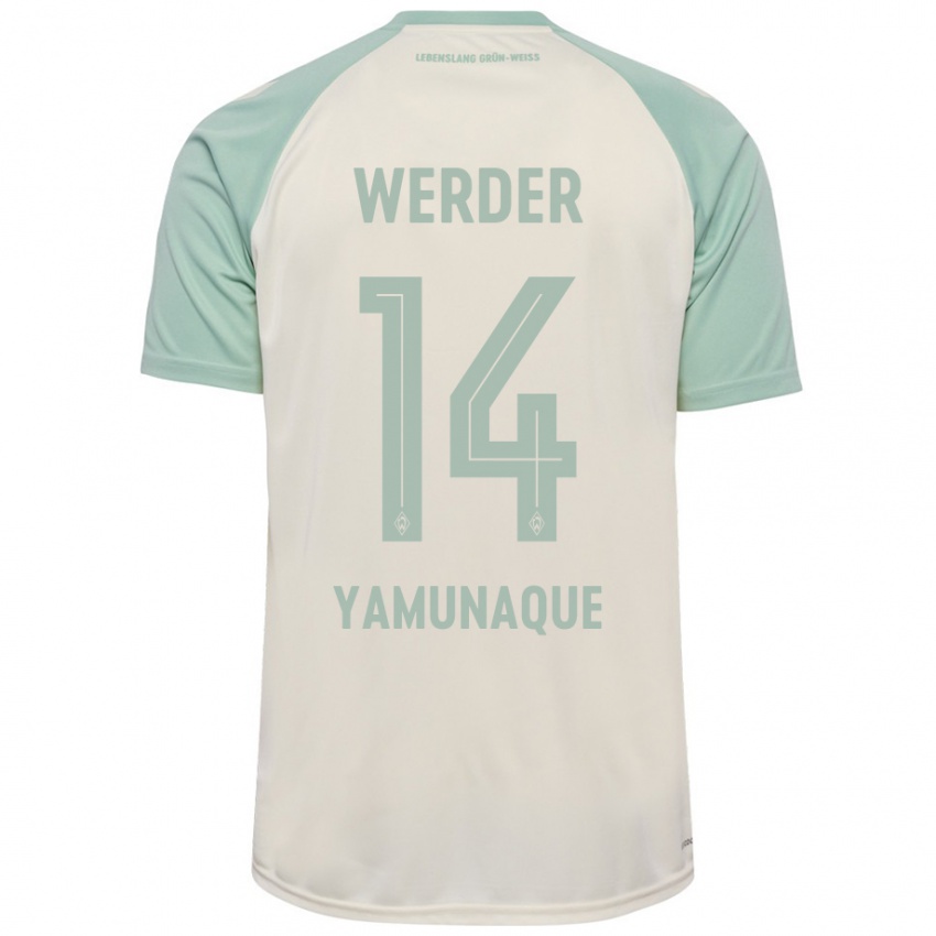 Mujer Camiseta Rafael Pascual Ramirez Yamunaque #14 Blanquecino Verde Claro 2ª Equipación 2024/25 La Camisa México