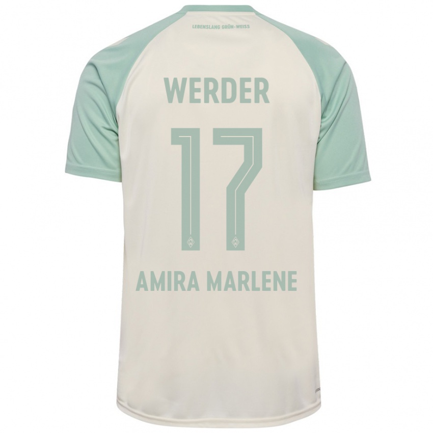 Mujer Camiseta Amira Marlene Dahl #17 Blanquecino Verde Claro 2ª Equipación 2024/25 La Camisa México