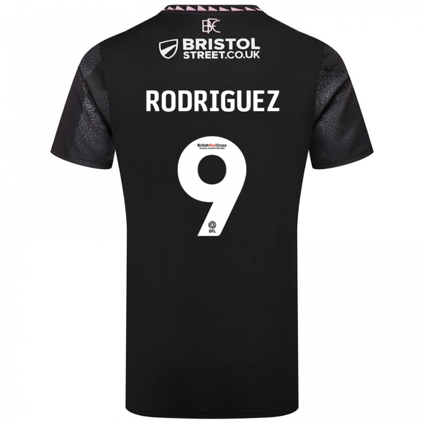 Mujer Camiseta Jay Rodríguez #9 Negro 2ª Equipación 2024/25 La Camisa México