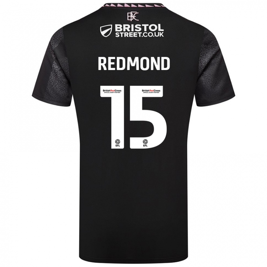 Mujer Camiseta Nathan Redmond #15 Negro 2ª Equipación 2024/25 La Camisa México