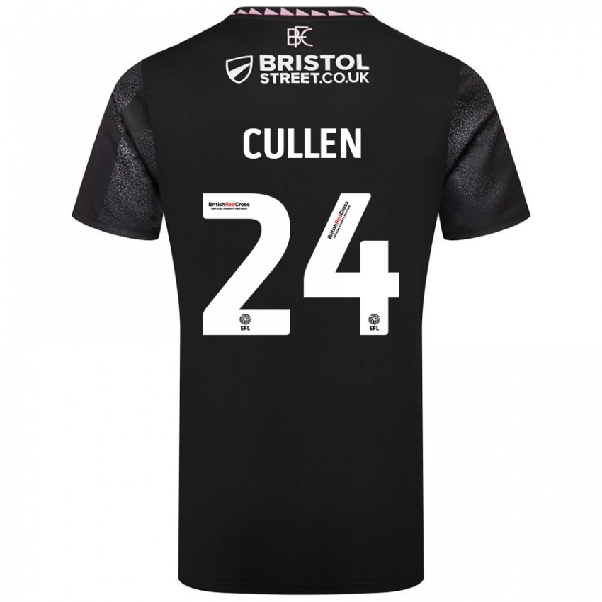 Mujer Camiseta Josh Cullen #24 Negro 2ª Equipación 2024/25 La Camisa México