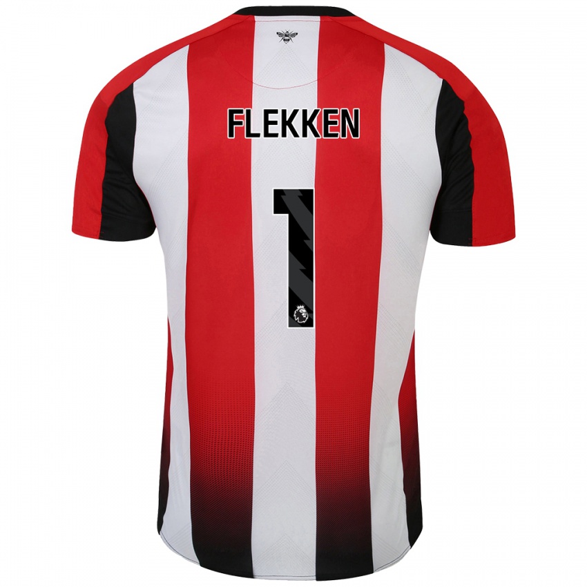 Niño Camiseta Mark Flekken #1 Rojo Blanco 1ª Equipación 2024/25 La Camisa México