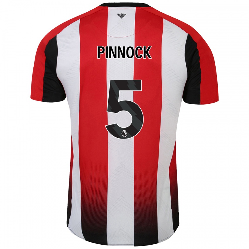 Niño Camiseta Ethan Pinnock #5 Rojo Blanco 1ª Equipación 2024/25 La Camisa México