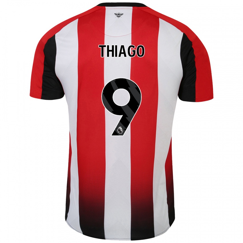 Niño Camiseta Igor Thiago #9 Rojo Blanco 1ª Equipación 2024/25 La Camisa México