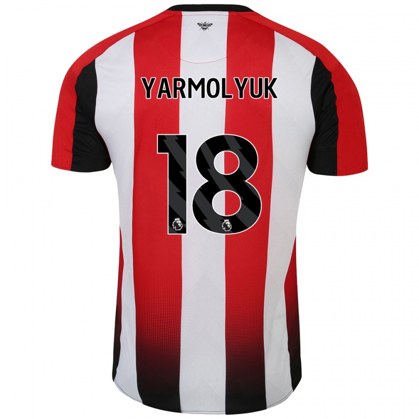 Niño Camiseta Yegor Yarmolyuk #18 Rojo Blanco 1ª Equipación 2024/25 La Camisa México