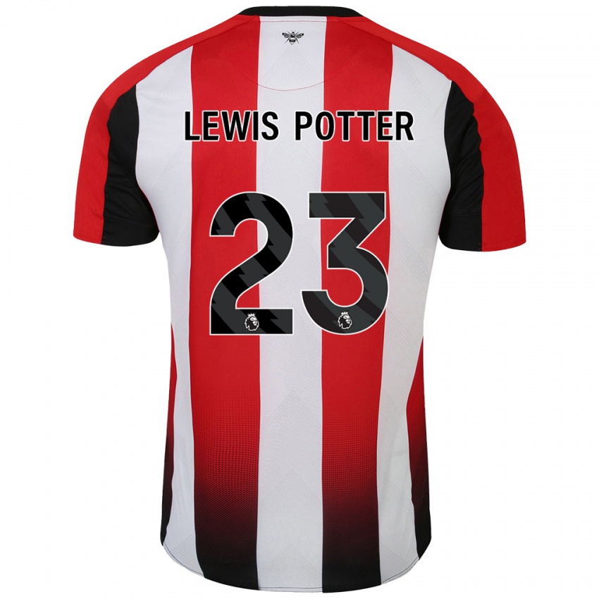 Niño Camiseta Keane Lewis-Potter #23 Rojo Blanco 1ª Equipación 2024/25 La Camisa México