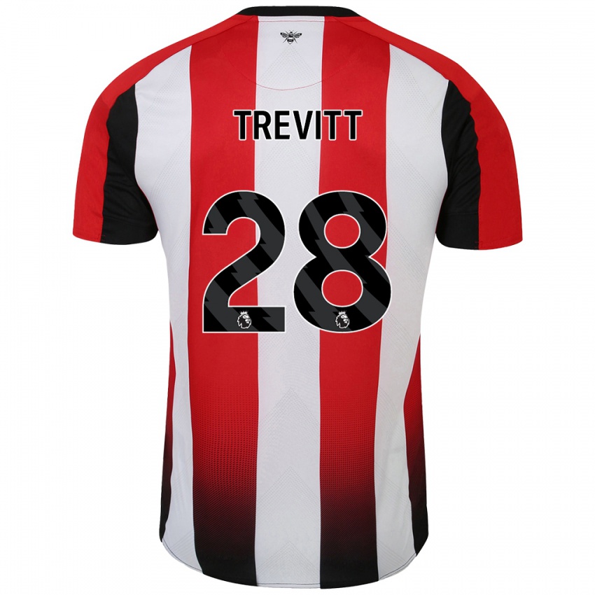 Niño Camiseta Ryan Trevitt #28 Rojo Blanco 1ª Equipación 2024/25 La Camisa México