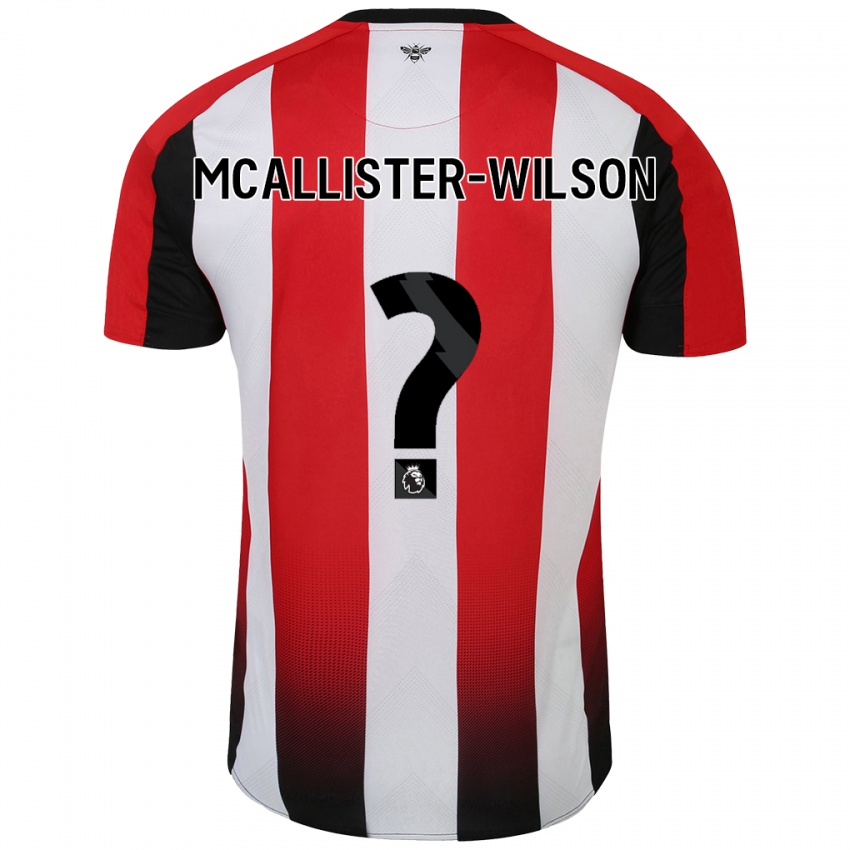 Niño Camiseta Zack Mcallister-Wilson #0 Rojo Blanco 1ª Equipación 2024/25 La Camisa México