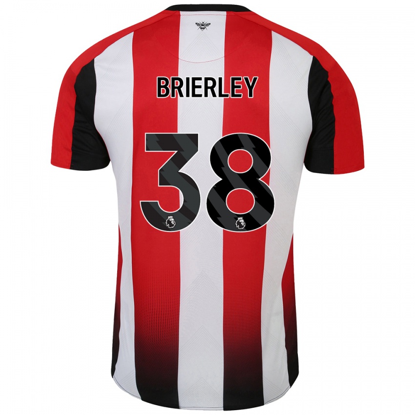 Niño Camiseta Ethan Brierley #38 Rojo Blanco 1ª Equipación 2024/25 La Camisa México