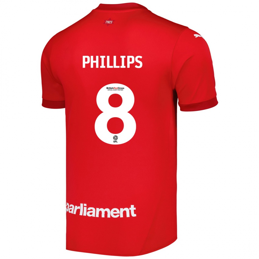 Niño Camiseta Adam Phillips #8 Rojo 1ª Equipación 2024/25 La Camisa México