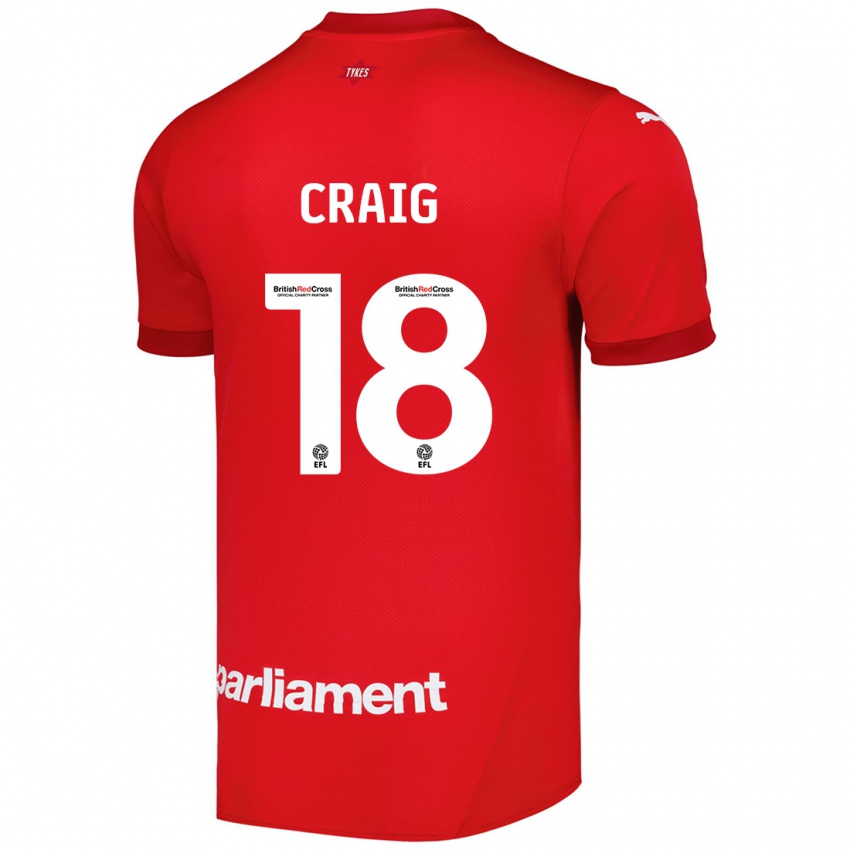 Niño Camiseta Matthew Craig #18 Rojo 1ª Equipación 2024/25 La Camisa México