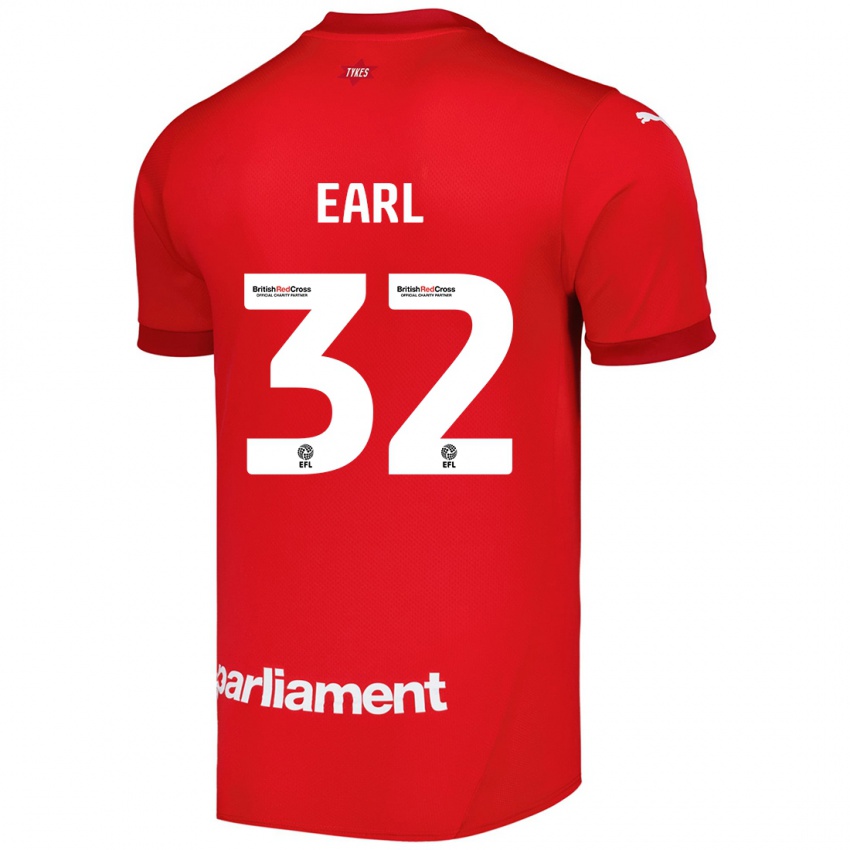 Niño Camiseta Josh Earl #32 Rojo 1ª Equipación 2024/25 La Camisa México