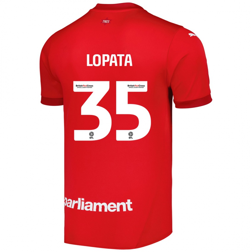 Niño Camiseta Kacper Lopata #35 Rojo 1ª Equipación 2024/25 La Camisa México