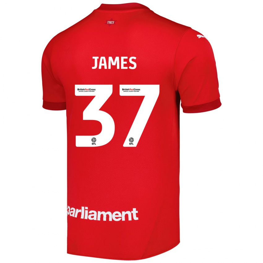 Niño Camiseta Nathan James #37 Rojo 1ª Equipación 2024/25 La Camisa México