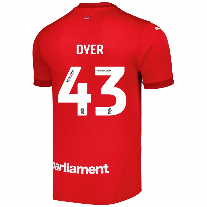 Niño Camiseta Josiah Dyer #43 Rojo 1ª Equipación 2024/25 La Camisa México