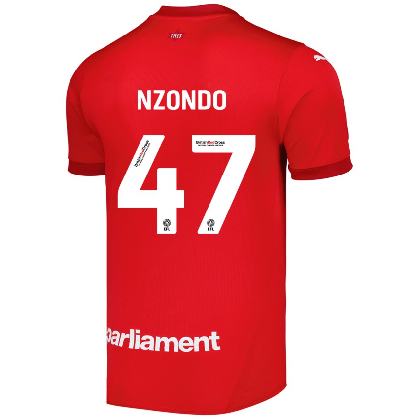 Niño Camiseta Emmaisa Nzondo #47 Rojo 1ª Equipación 2024/25 La Camisa México