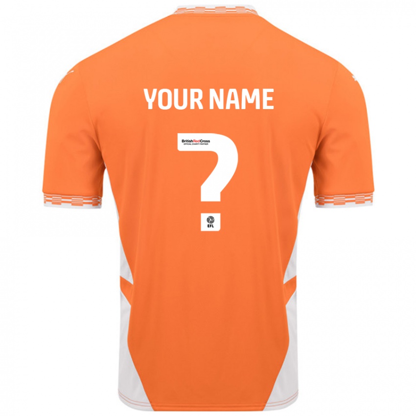 Niño Camiseta Su Nombre #0 Naranja Blanco 1ª Equipación 2024/25 La Camisa México