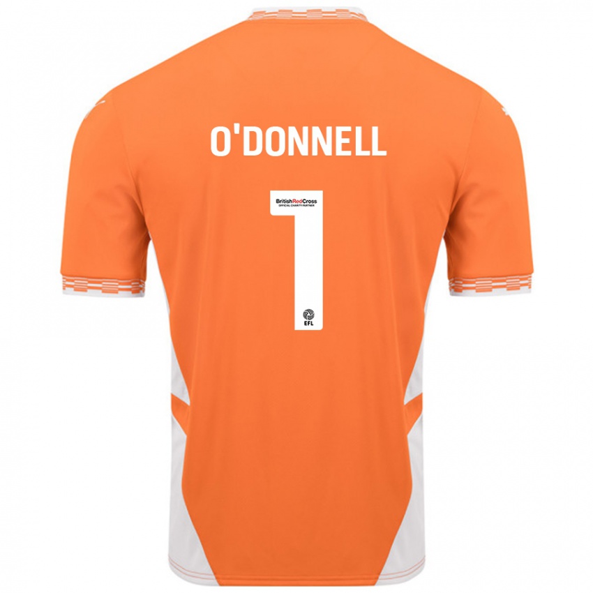 Niño Camiseta Richard O'donnell #1 Naranja Blanco 1ª Equipación 2024/25 La Camisa México