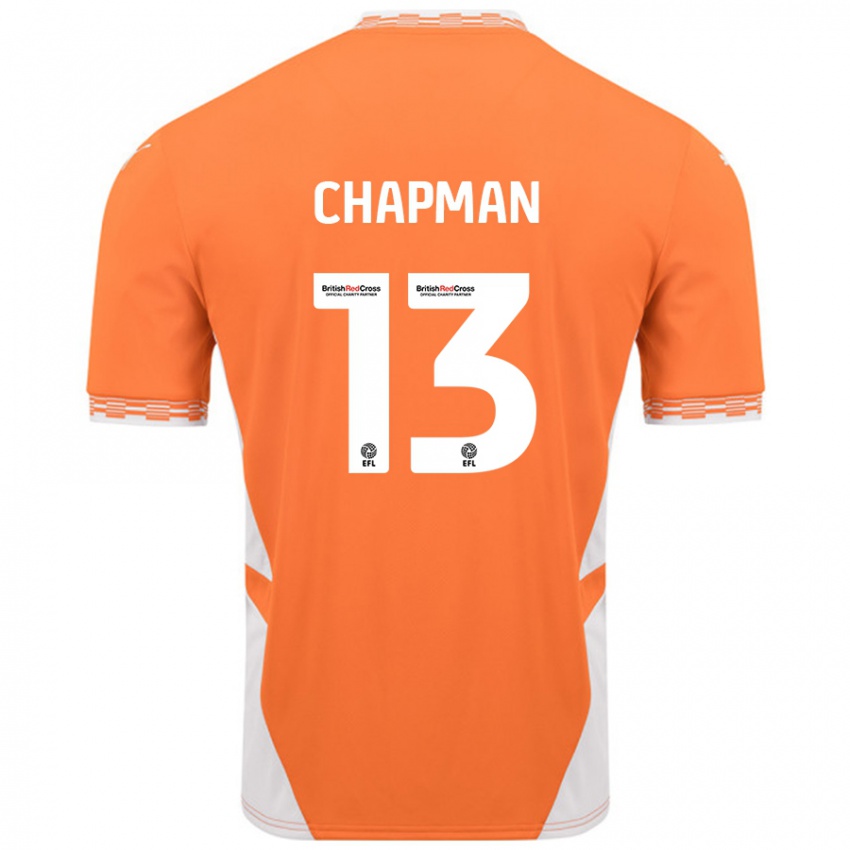 Niño Camiseta Mackenzie Chapman #13 Naranja Blanco 1ª Equipación 2024/25 La Camisa México