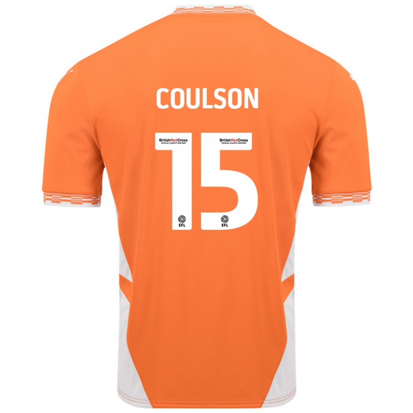 Niño Camiseta Hayden Coulson #15 Naranja Blanco 1ª Equipación 2024/25 La Camisa México