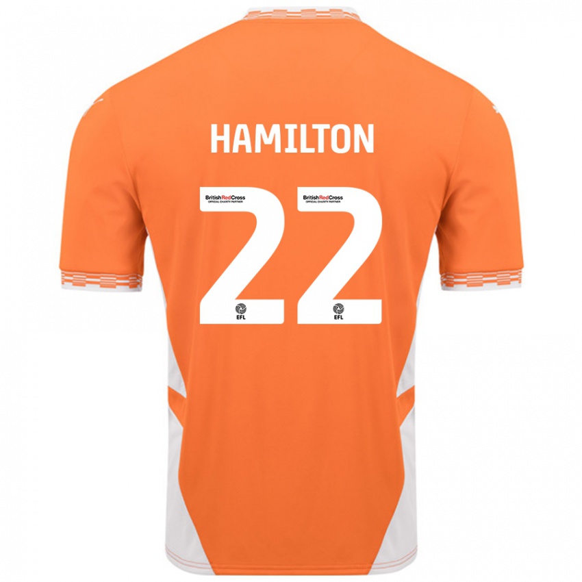 Niño Camiseta Cj Hamilton #22 Naranja Blanco 1ª Equipación 2024/25 La Camisa México