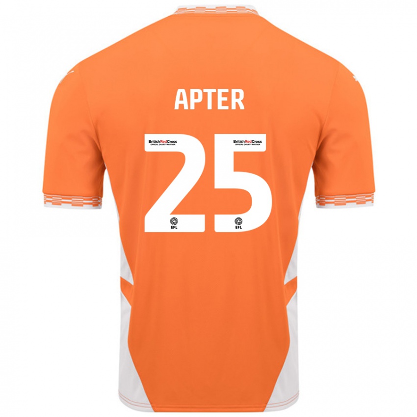 Niño Camiseta Rob Apter #25 Naranja Blanco 1ª Equipación 2024/25 La Camisa México