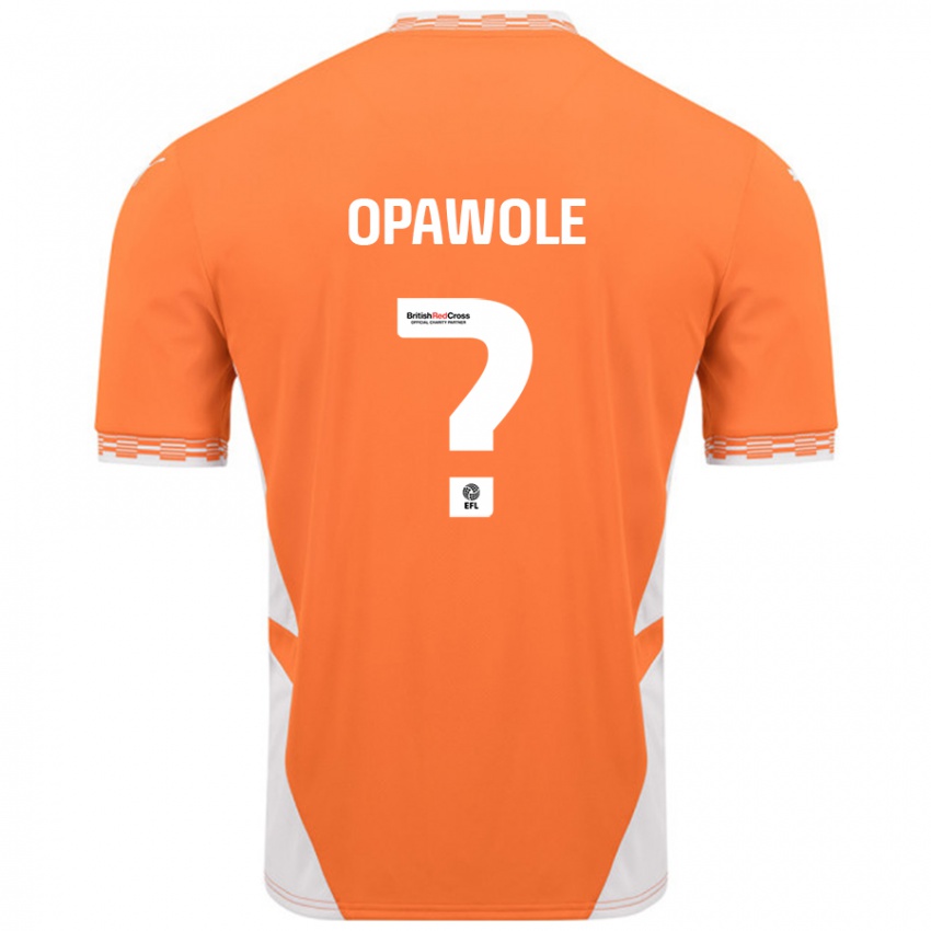 Niño Camiseta Johnson Opawole #0 Naranja Blanco 1ª Equipación 2024/25 La Camisa México