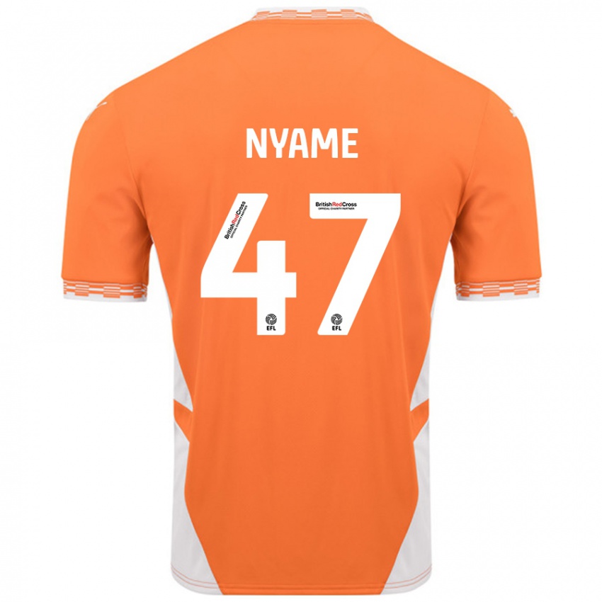 Niño Camiseta Josh Nyame #47 Naranja Blanco 1ª Equipación 2024/25 La Camisa México