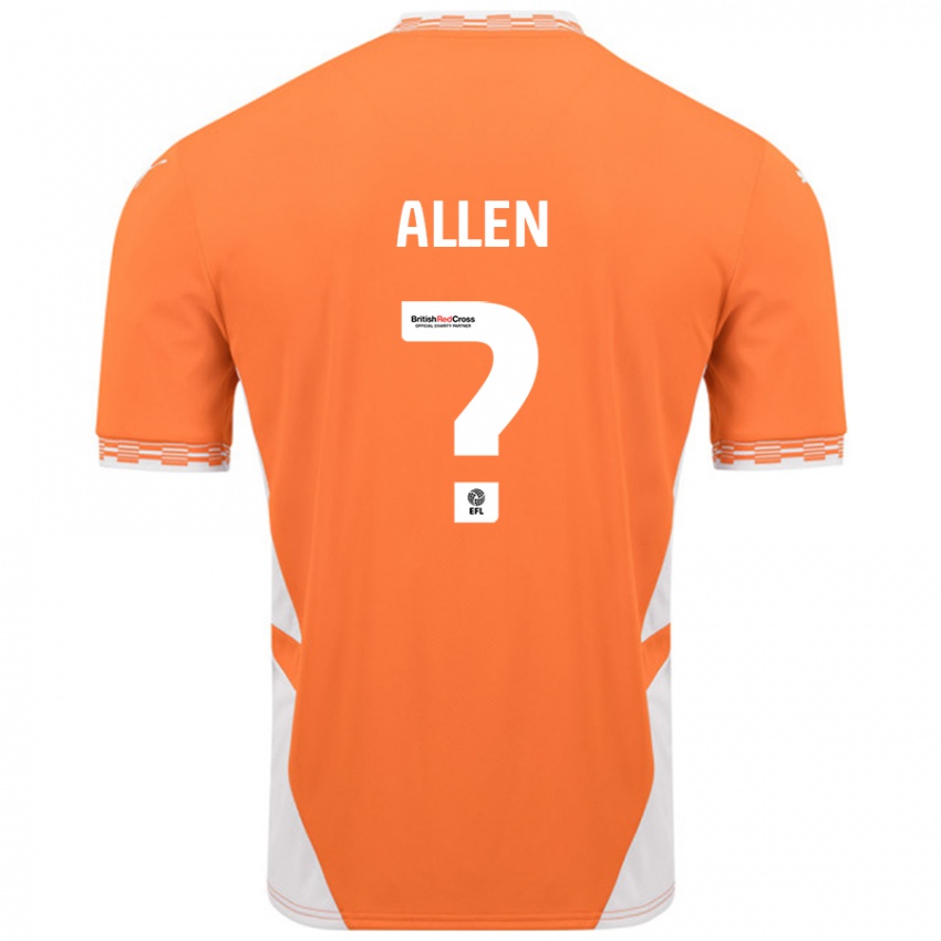 Niño Camiseta Karen Allen #0 Naranja Blanco 1ª Equipación 2024/25 La Camisa México